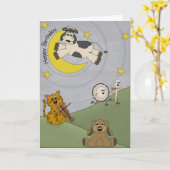 Hé dupez dupent la carte de voeux d'anniversaire (Fleur jaune)