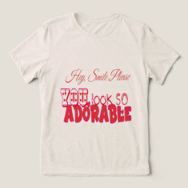 Hé, glimlach alsjeblieft Tri-Blend shirt