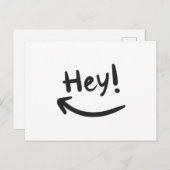 Hé glimlachen briefkaart (Voorkant / Achterkant)