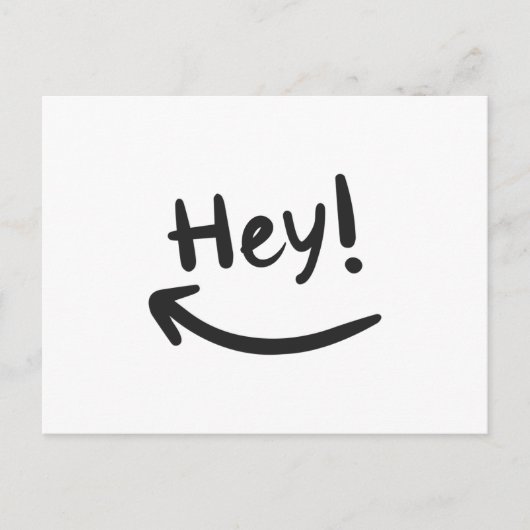 Hé glimlachen briefkaart (Voorkant)