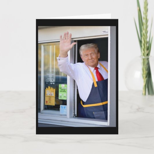 Hé, haal je hamburger, Donald Trump bakt frietjes  Kaart (Voorkant)