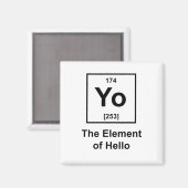 Hé! Het element van Hallo Magneet (Voorkant / Achterkant)