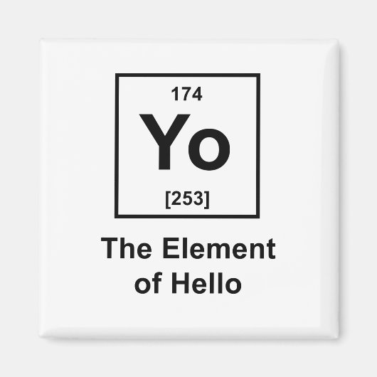 Hé! Het element van Hallo Magneet (Voorkant)