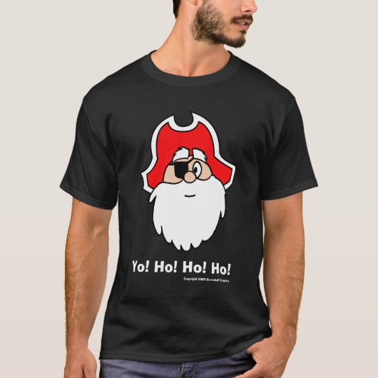 Hé! Ho! Ho! Ho! Basic donker T-shirt (Voorkant)