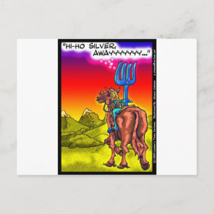Hé Ho Zilver? Leuke Lone Ranger Parodie Cartoon Ca Briefkaart