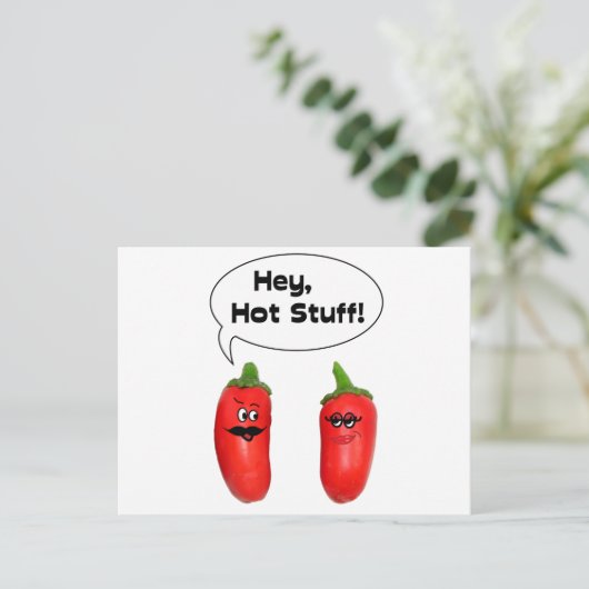 Hé, Hot Stuff. Chilies Briefkaart (Staand voorkant)