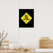 Hé! Hou je afstand. Poster (Keuken)