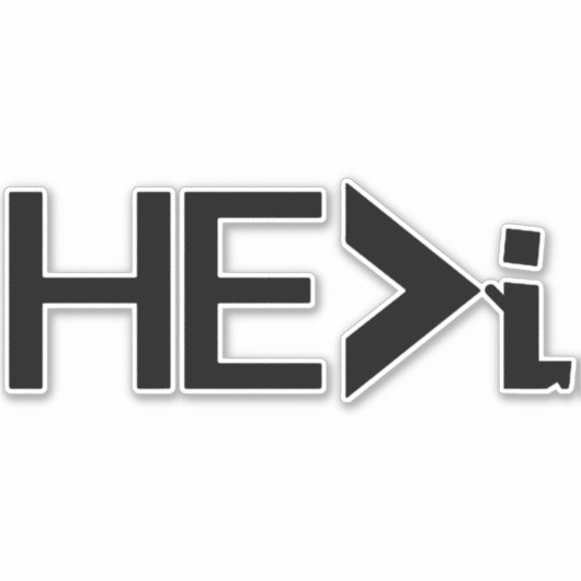 HE>I KNIELING BIDDEN - HIJ Groter dan ik BLK Sticker (Voorkant)