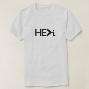 HE>i KNIELING BIDDEN - HIJ Groter dan ik ZWART T-shirt