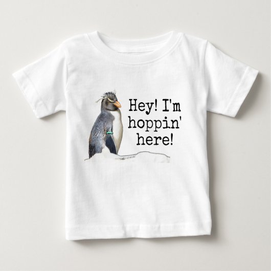 Hé! Ik ben Hoppin' hier! Rockhopper Penguin-Shirt (Voorkant)