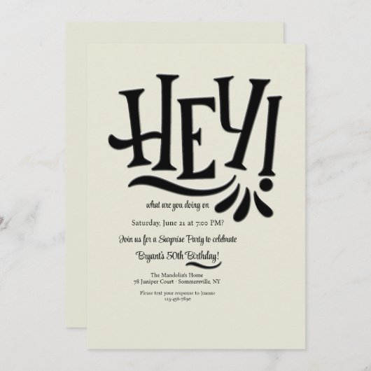 Hé Invitation (Devant / Derrière)