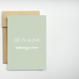 He Is Alive Christian Easter Card | Faith Design Feestdagen Kaart