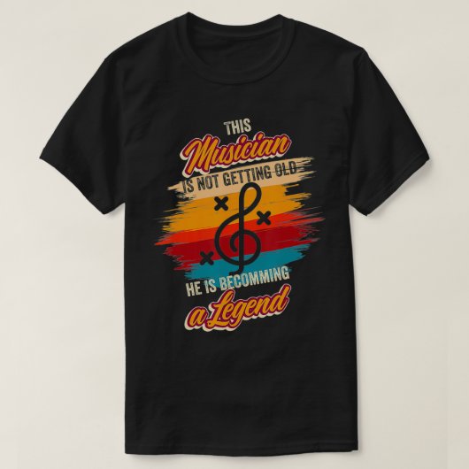 He is becoming a legend DJ Birthday Music moon T-shirt (Design voorkant)