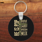 He Is P Camo Religious Father's Day Christian Dad  Sleutelhanger (Voorkant)