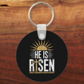 He Is Risen Christian Easter Men Women Toddler Boy Sleutelhanger (Voorkant)