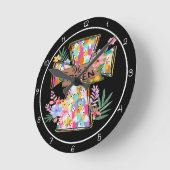 He Is Risen Cross Design Ronde Klok (Hoek)