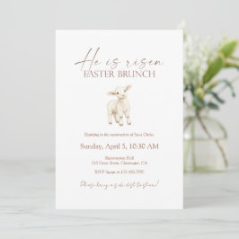 He Is Risen Easter Brunch Christian Resurrection Kaart