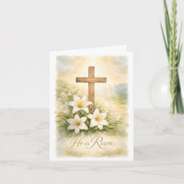 He is Risen Easter Card Kaart