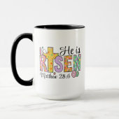 He Is Risen Easter Christian Coffee Mug (Gauche)