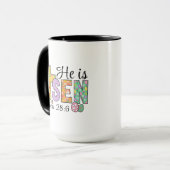 He Is Risen Easter Christian Coffee Mug (Devant gauche)