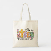 He Is Risen Easter Christian Tote Bag (Dos)