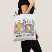 He Is Risen Easter Christian Tote Bag (De près)