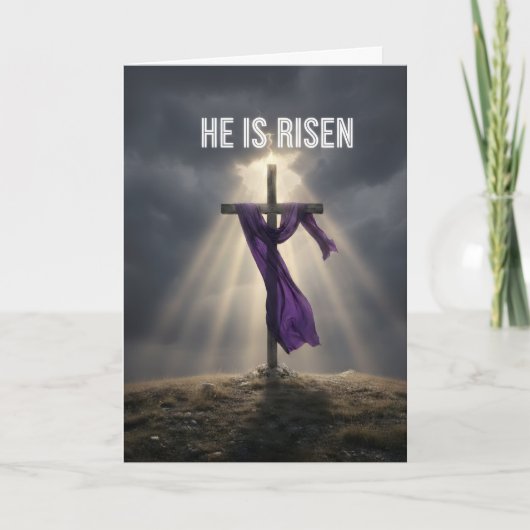 He is Risen! Easter greeting card Kaart (Voorkant)