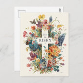 He is Risen, Easter Holiday, Briefkaart (Voorkant / Achterkant)