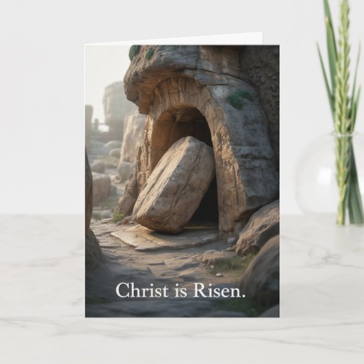 He Is Risen Empty Tomb Christian Easter Kaart (Voorkant)