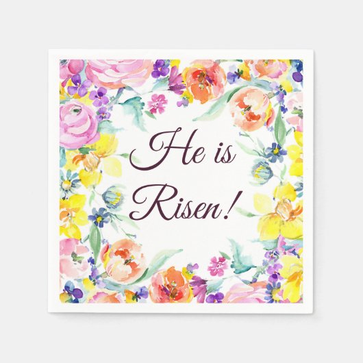 He is risen. napkins! servet (Voorkant)