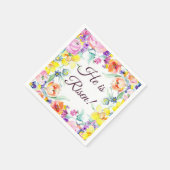 He is risen. napkins! servet (Hoek)