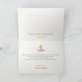 He Is Risen Personalized Christian Elegant Floral Kaart (Binnen)