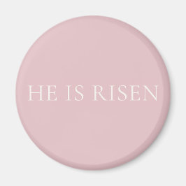 He Is Risen Pink Easter | Christian Faith Decor Magneet