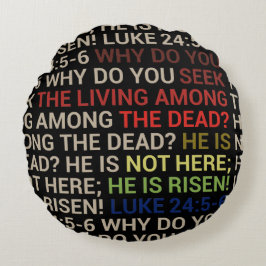 He is Risen Rond Kussen