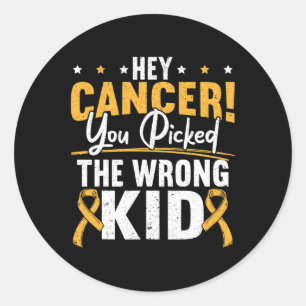 Hé Kanker Je Hebt De Verkeerde Kid Gevonden Kinder Ronde Sticker