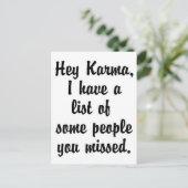 Hé Karma... Briefkaart (Staand voorkant)