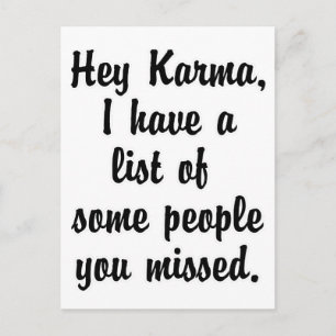 Hé Karma... Briefkaart
