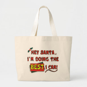 Hé Kerstman. Grote Tote Bag