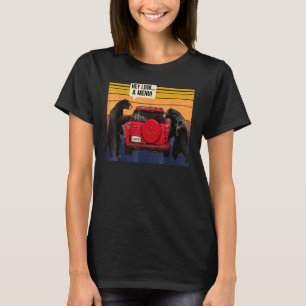 Hé, kijk een menu kampeer camper, retro vintage le t-shirt