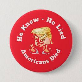 he knew, he lied, ronde button 7,6 cm