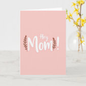 Hé Maman Carte Simple Amour (Fleur jaune)