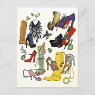 Hé Meiden, heb je een nieuw paar nodig? Mooie scho Briefkaart