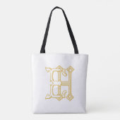 HE monogram of EH monogram canvas tas (Achterkant)
