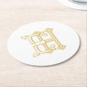 HE Monogram of EH Monogram Onderzetters (Gebogen)