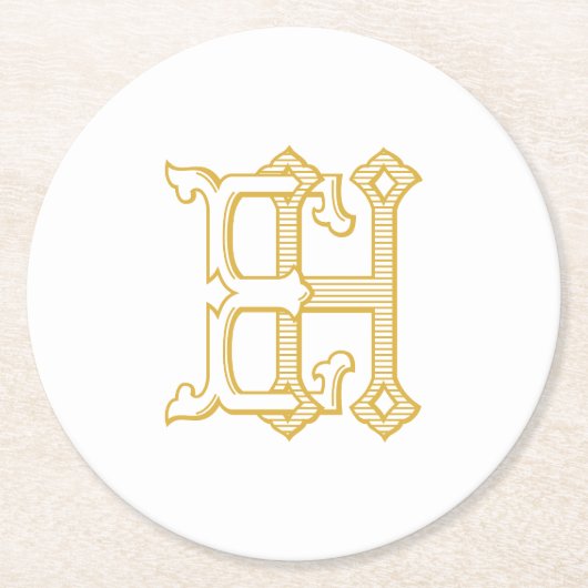 HE Monogram of EH Monogram Onderzetters (Voorkant)