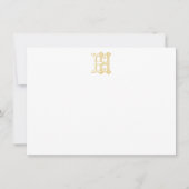 HE Monogramme ou EH Monogram Cartes pour notes (Devant)