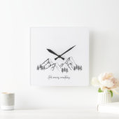 He Moves Mountains Vierkante Klok (Huis)