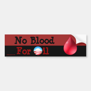 Hé Obama - geen bloed voor olie Bumpersticker