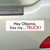 Hé Obama, kus mijn... TRUCK. Bumpersticker (Op auto)