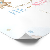 He or She Bear Gender Reveal Sign Poster (Hoek)
